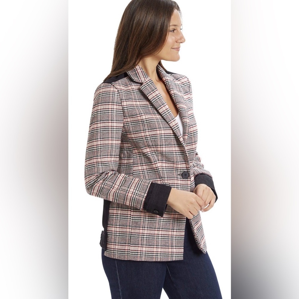 Ella Moss Multicolor Plaid Blazer - Picture 3 of 11